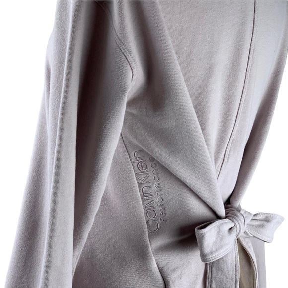 Calvin Klein Performance Dusty Rose Sweatshirt with Tie Backs Size - Picture 5 of 8